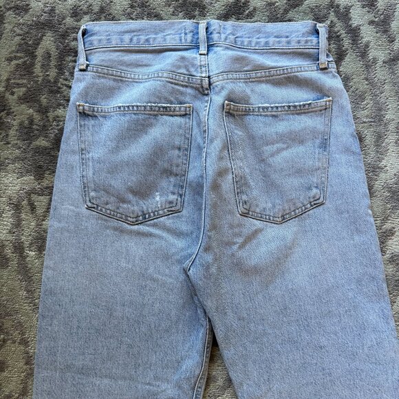 Agolde Riley Crop High Rise Straight Jeans - Picture 5 of 13